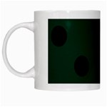 Polka Dots - Black on Deep Green Black Mug