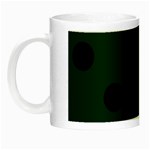 Polka Dots - Black on Deep Green Night Luminous Mug