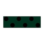 Polka Dots - Black on Deep Green Sticker Bumper (10 pack)