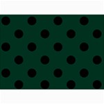 Polka Dots - Black on Deep Green 5  x 7  Photo Cards