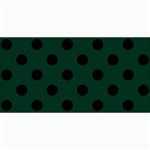 Polka Dots - Black on Deep Green 4  x 8  Photo Cards