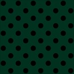 Polka Dots - Black on Deep Green ScrapBook Page 8  x 8 