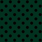 Polka Dots - Black on Deep Green ScrapBook Page 12  x 12 