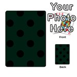Polka Dots - Black on Deep Green Multi-purpose Cards (Rectangle)