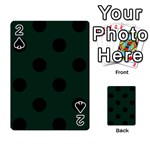 Polka Dots - Black on Deep Green Playing Cards 54 Designs