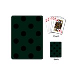 Polka Dots - Black on Deep Green Playing Cards (Mini)