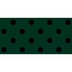 Polka Dots - Black on Deep Green YOU ARE INVITED 3D Greeting Card (8x4)