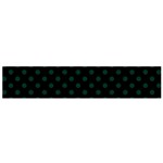 Polka Dots - Deep Green on Black Flano Scarf (Small)
