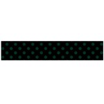 Polka Dots - Deep Green on Black Flano Scarf (Large)