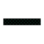 Polka Dots - Deep Green on Black Flano Scarf (Mini)