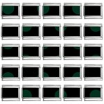 Polka Dots - Deep Green on Black 9mm Italian Charm (25 pack)