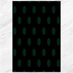 Polka Dots - Deep Green on Black Canvas 12  x 18 