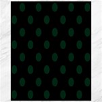 Polka Dots - Deep Green on Black Canvas 16  x 20 