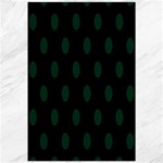 Polka Dots - Deep Green on Black Canvas 20  x 30 