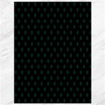 Polka Dots - Deep Green on Black Canvas 36  x 48 