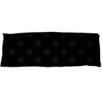 Polka Dots - Deep Green on Black Body Pillow Case Dakimakura (Two Sides)