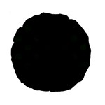 Polka Dots - Deep Green on Black Standard 15  Premium Round Cushion