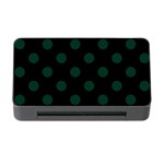 Polka Dots - Deep Green on Black Memory Card Reader with CF