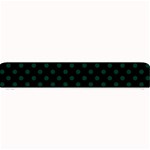 Polka Dots - Deep Green on Black Small Bar Mat