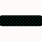 Polka Dots - Deep Green on Black Medium Bar Mat
