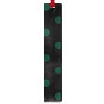 Polka Dots - Deep Green on Black Large Book Mark