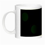 Polka Dots - Deep Green on Black Night Luminous Mug