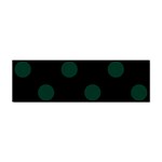 Polka Dots - Deep Green on Black Sticker Bumper (10 pack)