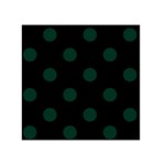 Polka Dots - Deep Green on Black Greeting Card 5  x 7 