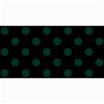 Polka Dots - Deep Green on Black 4  x 8  Photo Cards