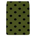 Polka Dots - Black on Army Green Removable Flap Cover (S)