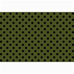 Polka Dots - Black on Army Green Collage 12  x 18 