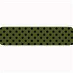 Polka Dots - Black on Army Green Medium Bar Mat