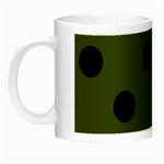 Polka Dots - Black on Army Green Night Luminous Mug