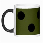 Polka Dots - Black on Army Green Morph Mug