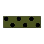 Polka Dots - Black on Army Green Sticker Bumper (100 pack)