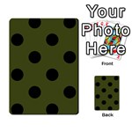 Polka Dots - Black on Army Green Multi-purpose Cards (Rectangle)
