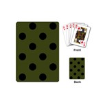 Polka Dots - Black on Army Green Playing Cards (Mini)