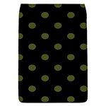 Polka Dots - Army Green on Black Removable Flap Cover (S)