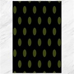 Polka Dots - Army Green on Black Canvas 12  x 18 