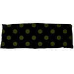 Polka Dots - Army Green on Black Body Pillow Case Dakimakura (Two Sides)