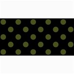 Polka Dots - Army Green on Black 4  x 8  Photo Cards