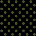 Polka Dots - Army Green on Black ScrapBook Page 8  x 8 