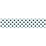 Polka Dots - Black on Bubbles Cyan Flano Scarf (Small)