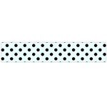 Polka Dots - Black on Bubbles Cyan Flano Scarf (Large)