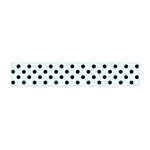Polka Dots - Black on Bubbles Cyan Flano Scarf (Mini)