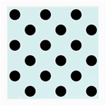Polka Dots - Black on Bubbles Cyan Medium Glasses Cloth (2 Sides)