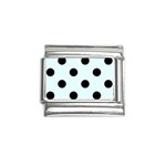 Polka Dots - Black on Bubbles Cyan Italian Charm (9mm)