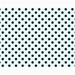 Polka Dots - Black on Bubbles Cyan Collage 11  x 14 