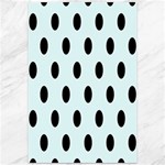 Polka Dots - Black on Bubbles Cyan Canvas 12  x 18 