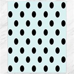 Polka Dots - Black on Bubbles Cyan Canvas 16  x 20 